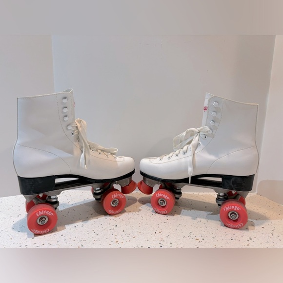 Chicago Roller Skates White & Pink Women’s Sz 10 - Picture 6 of 9